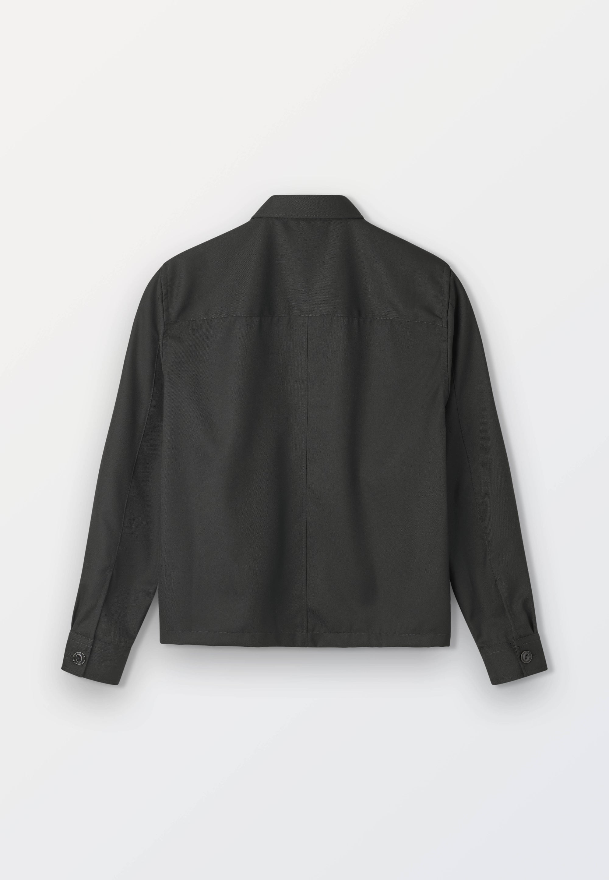 Men’s 2-Way Zipper Twill Jacket - Black