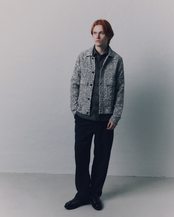 Grey Jacquard Men’s Overshirt