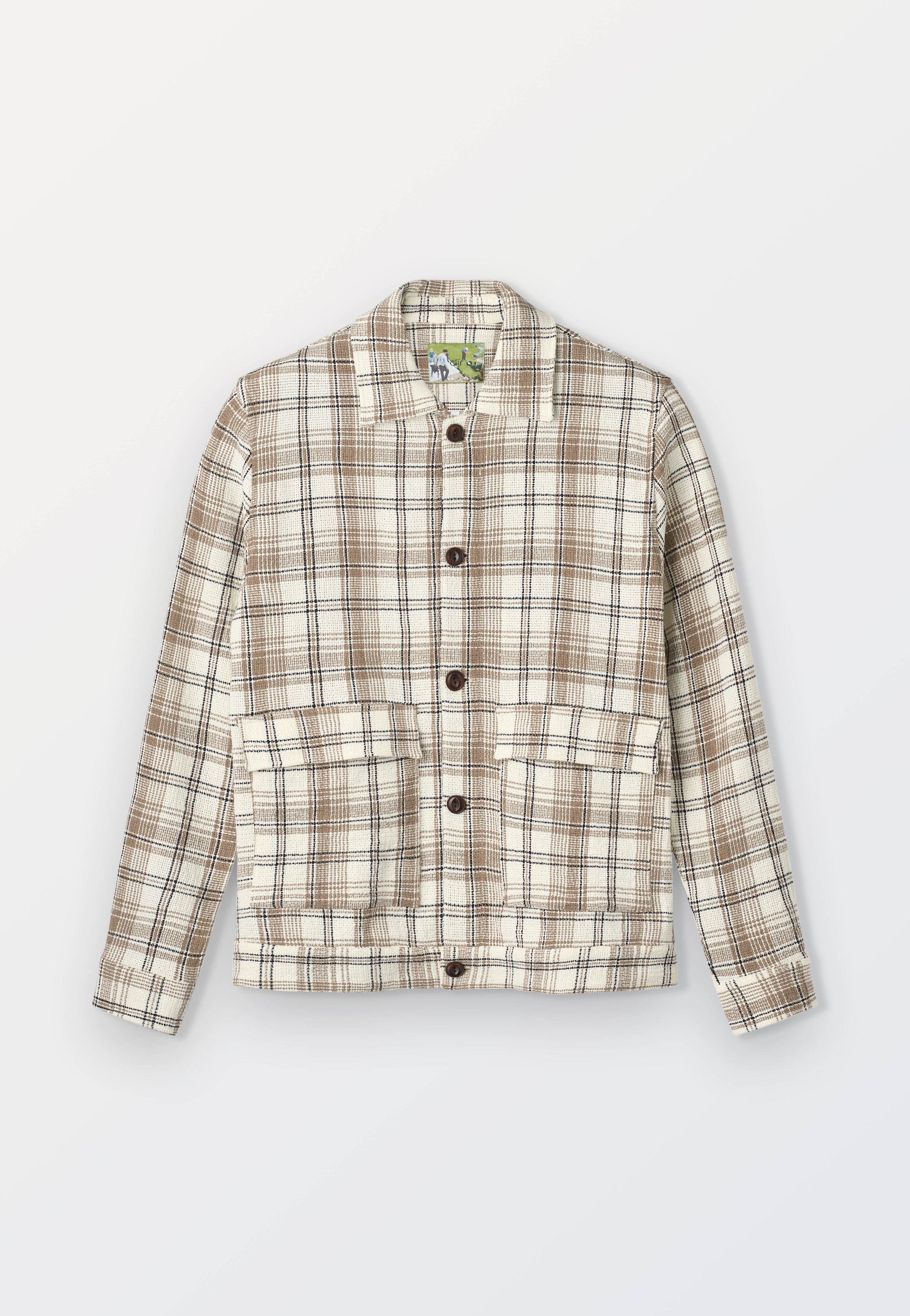 Knitted Check Overshirt