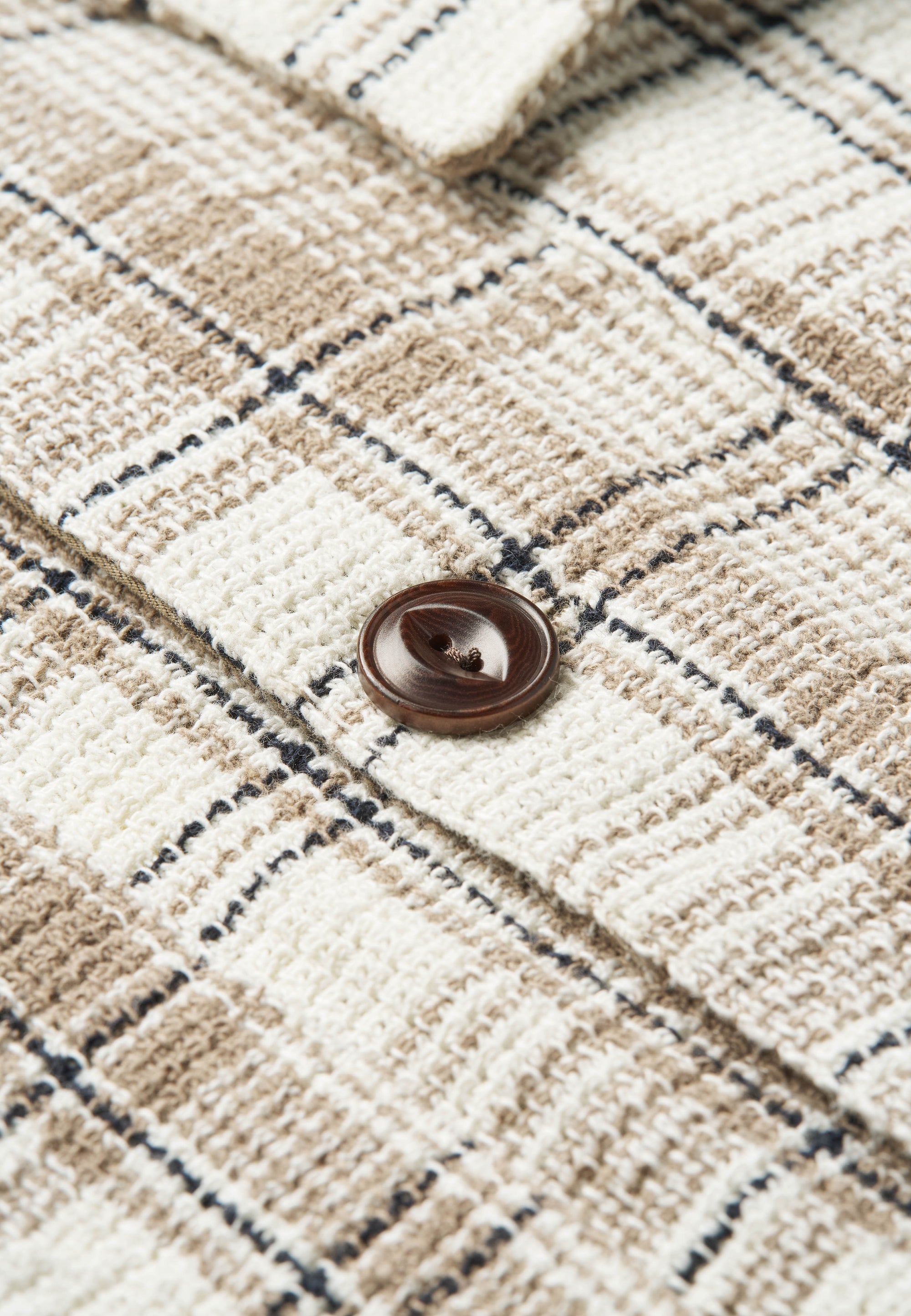 Knitted Check Overshirt