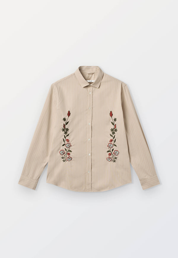 Cejf Embroidery Poplin - Sand