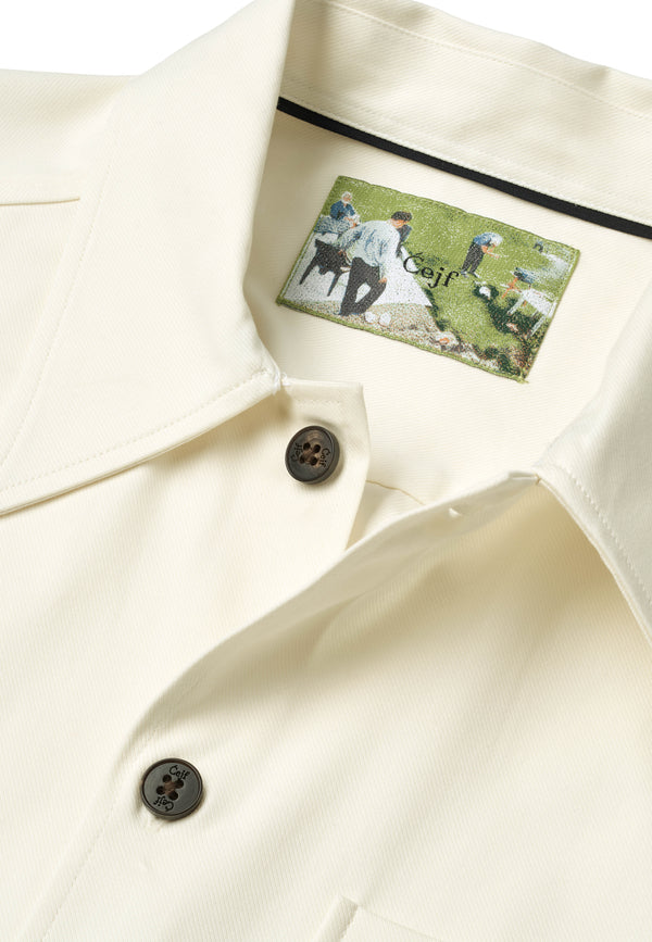 Cejf Pocket Overshirt Mens - Off-White Twill