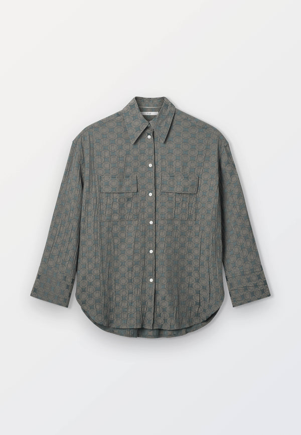 Oversized Cejf LS Women Shirt - Green