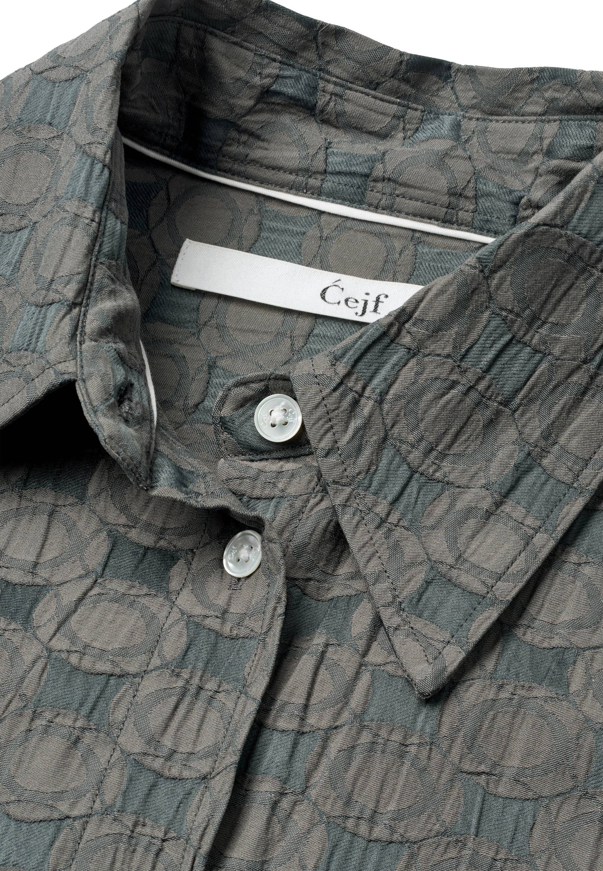 Oversized Cejf LS Women Shirt - Green