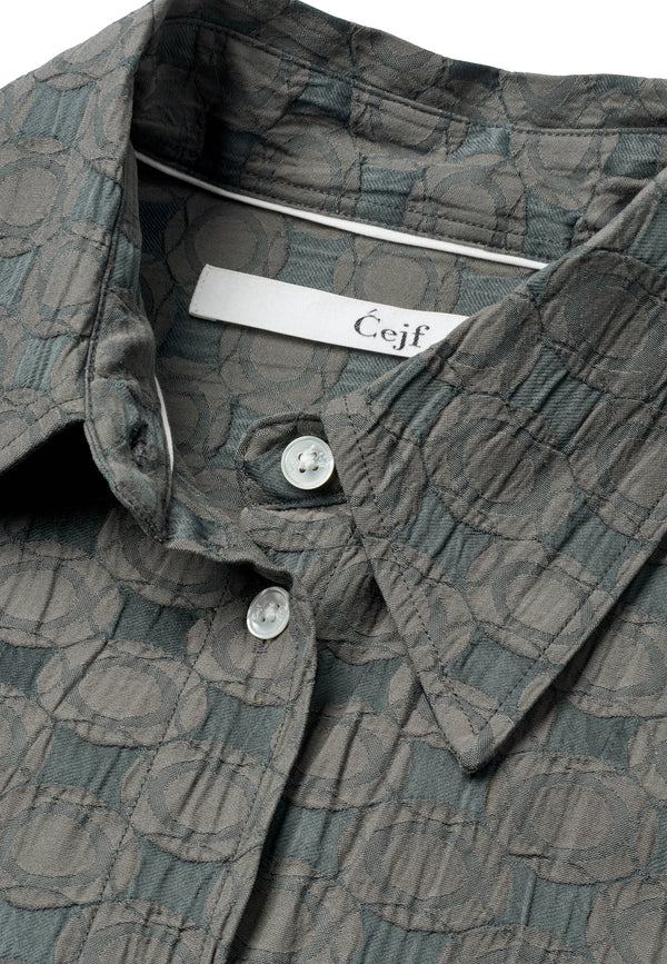 Oversized Cejf LS Women Shirt - Green