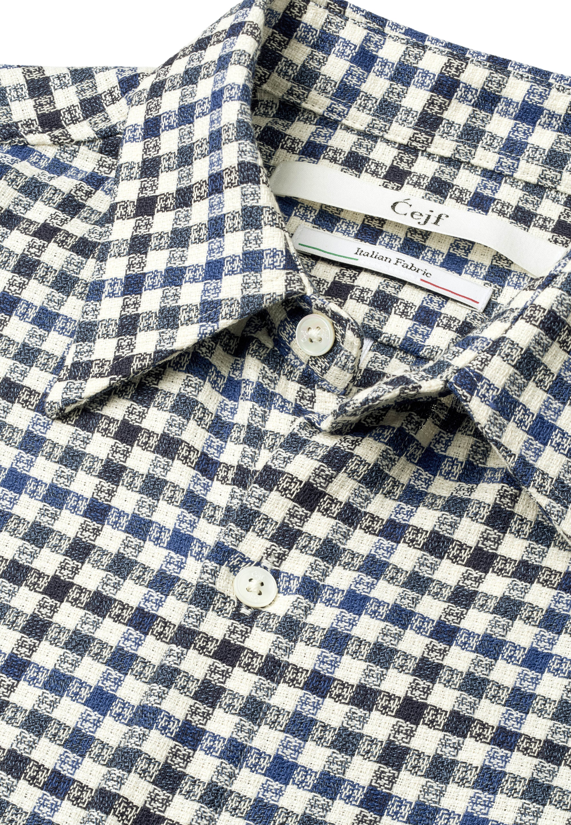 Cejf Oversize SS Mens Shirt - Jacquard Check
