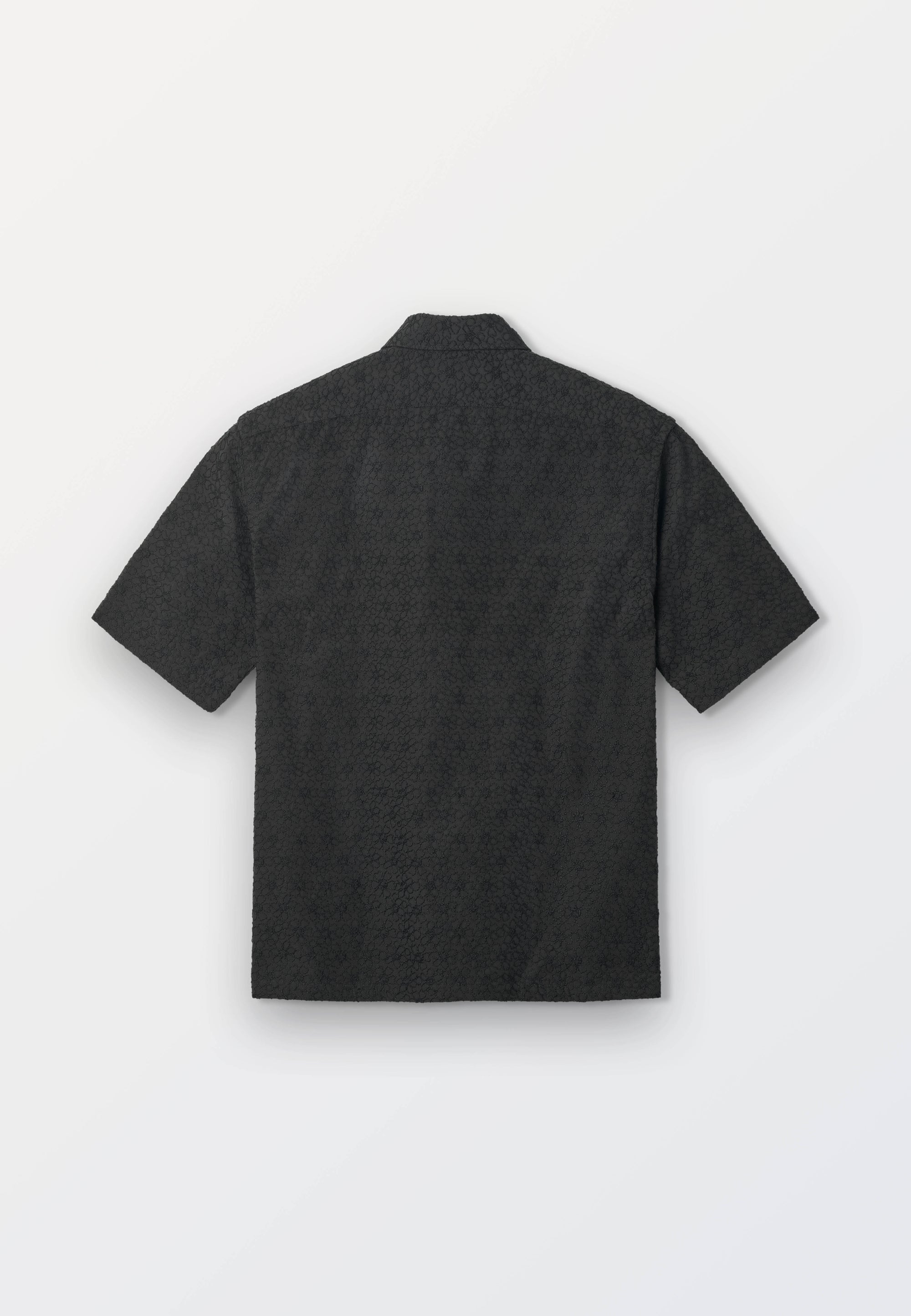 Short Sleeve Mens Shirt - Pasa Teks Black