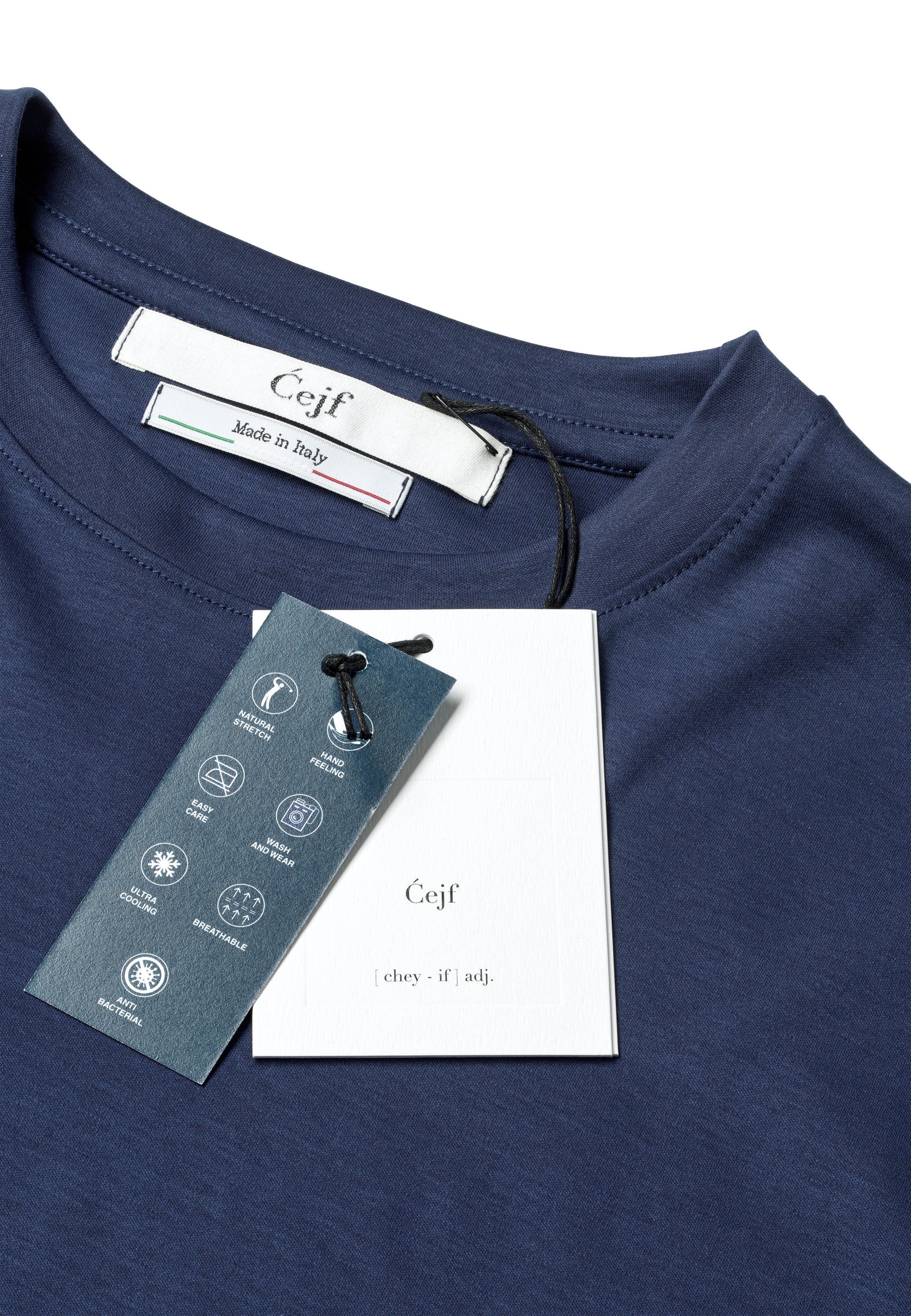 Italian Classic Luxury Tee - Navy