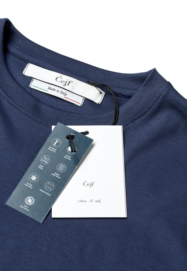 Italian Classic Luxury Tee - Navy