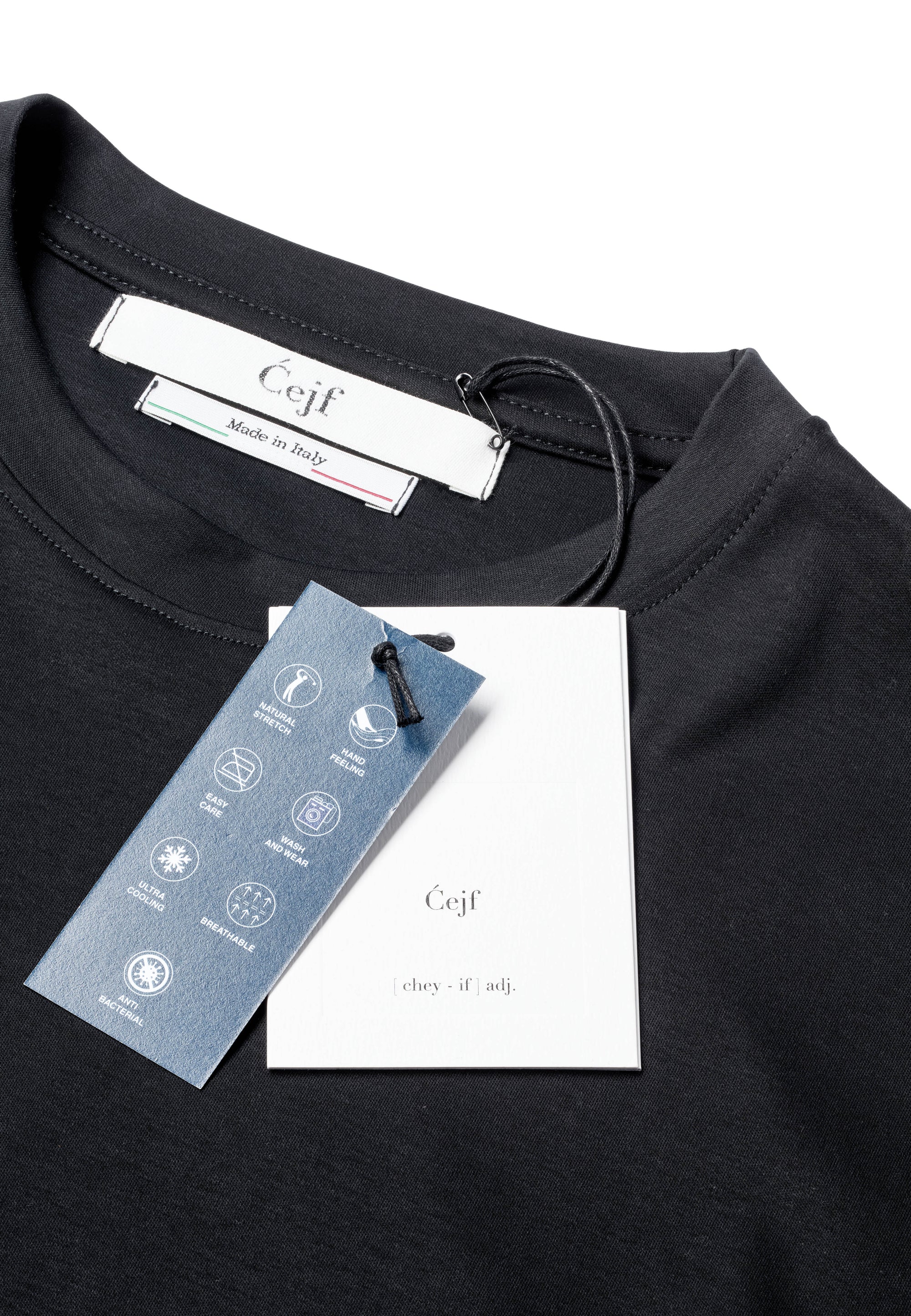 Italian Classic Luxury Tee - Black
