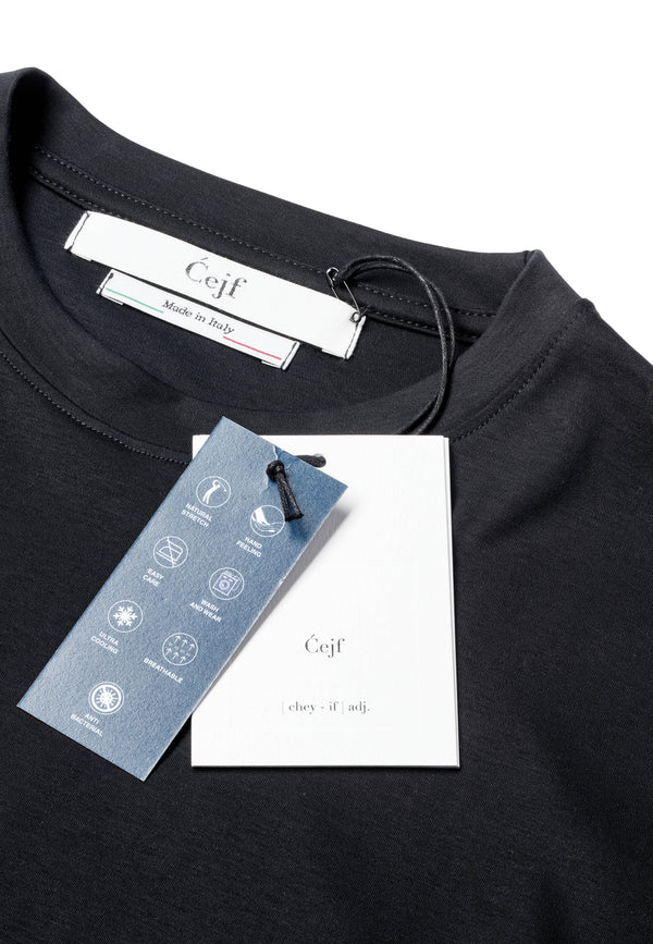 Italian Classic Luxury Tee - Black