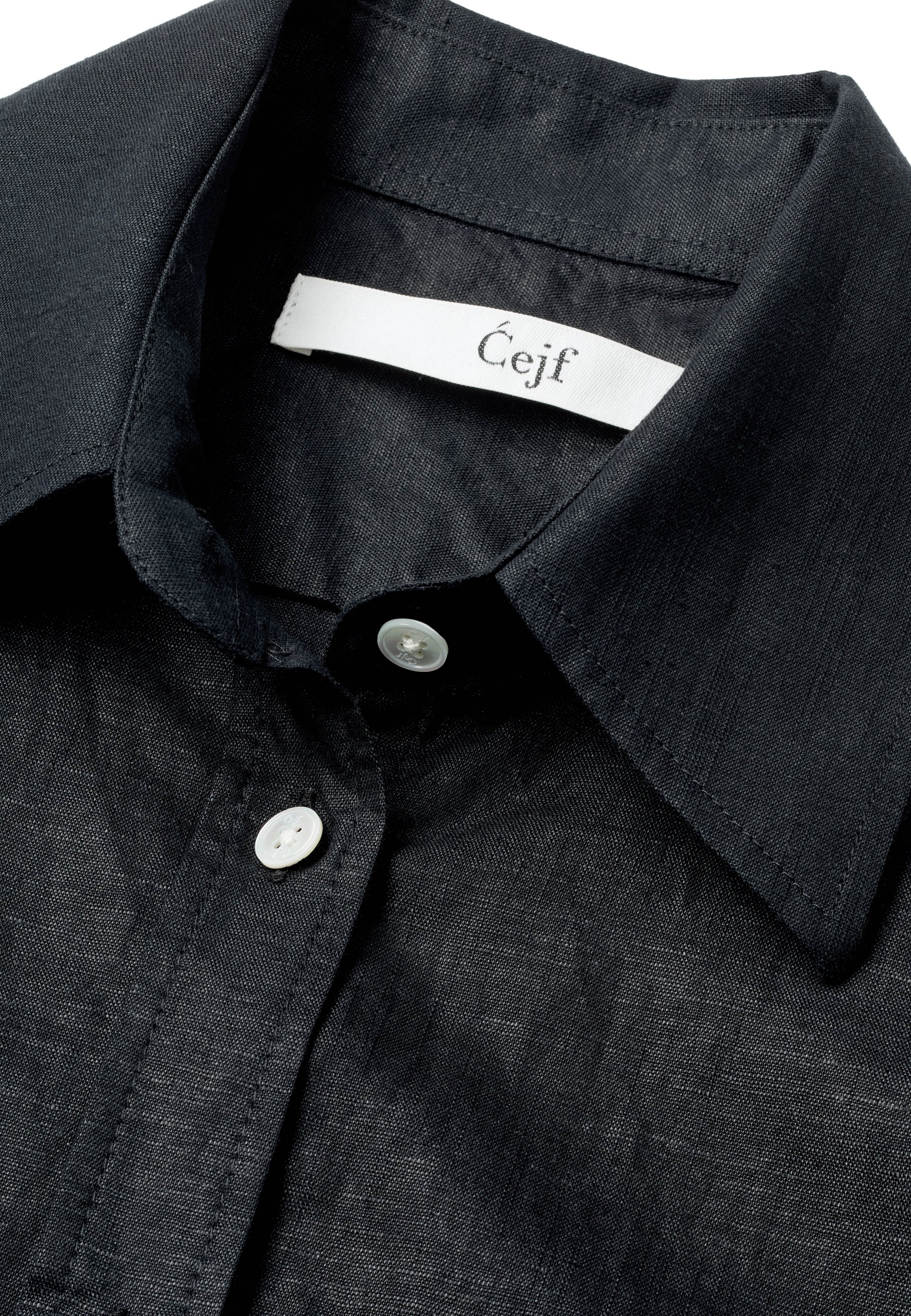 Cejf Ladies Classic Shirt - Jason Linen Black