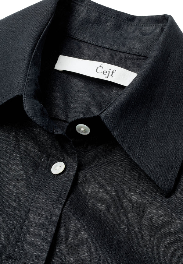 Cejf Ladies Classic Shirt - Jason Linen Black