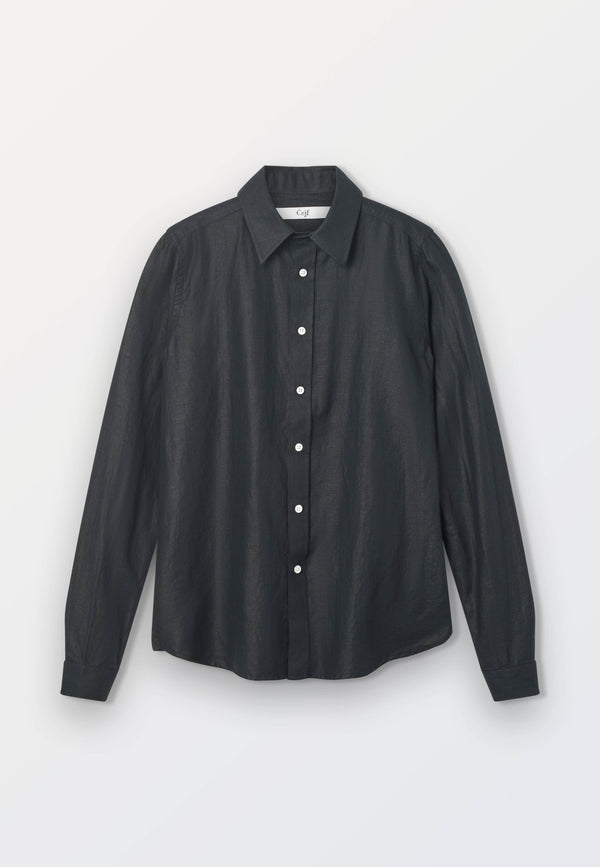Cejf LS Classic Mens Shirt - Jason Linen Black