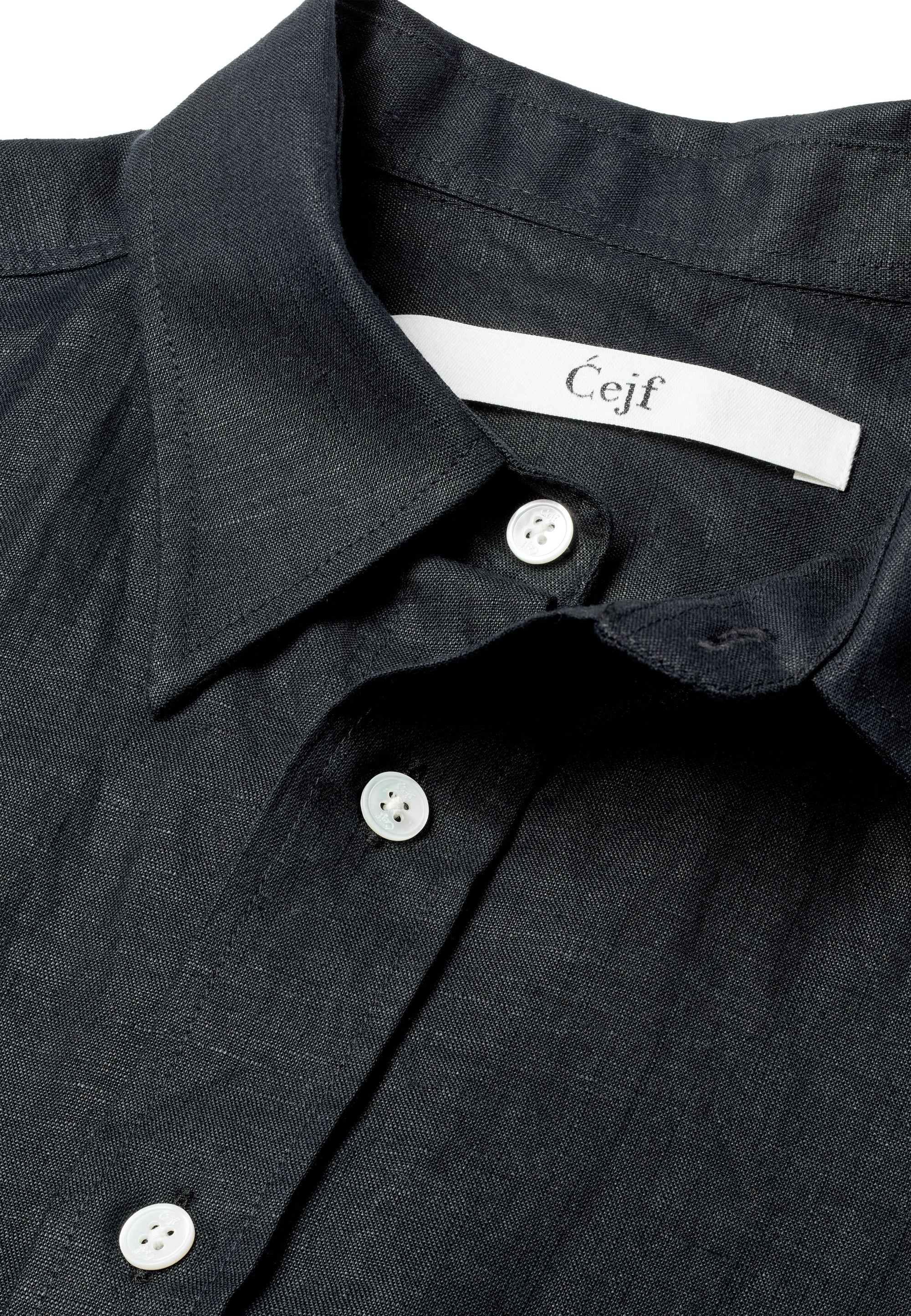Cejf LS Classic Mens Shirt - Jason Linen Black