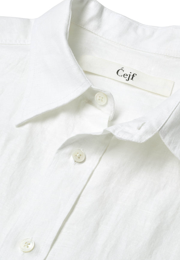 Cejf LS Classic Mens Shirt - Jason Linen White