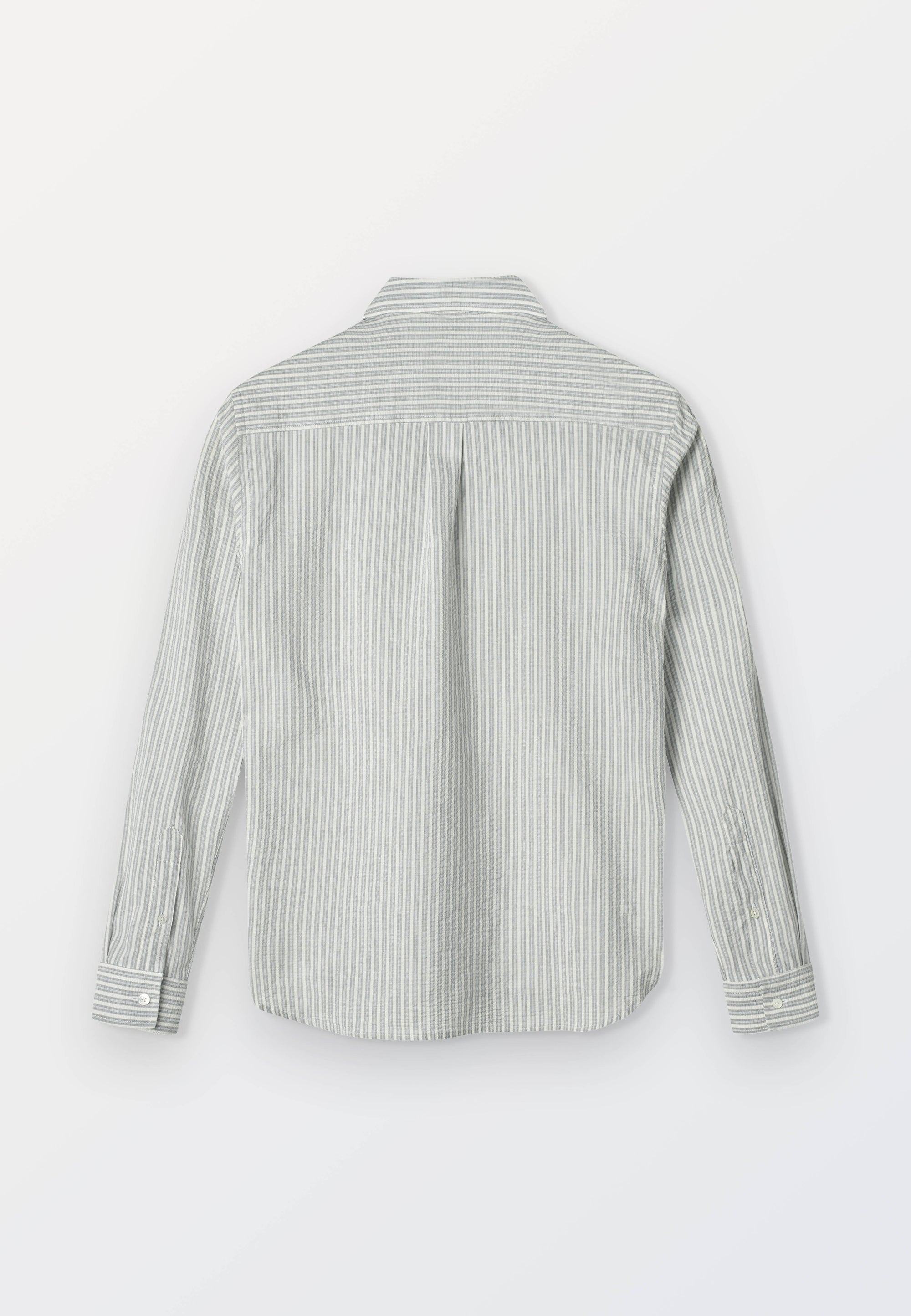 Cejf Seersucker Shirt - Navy Stripe