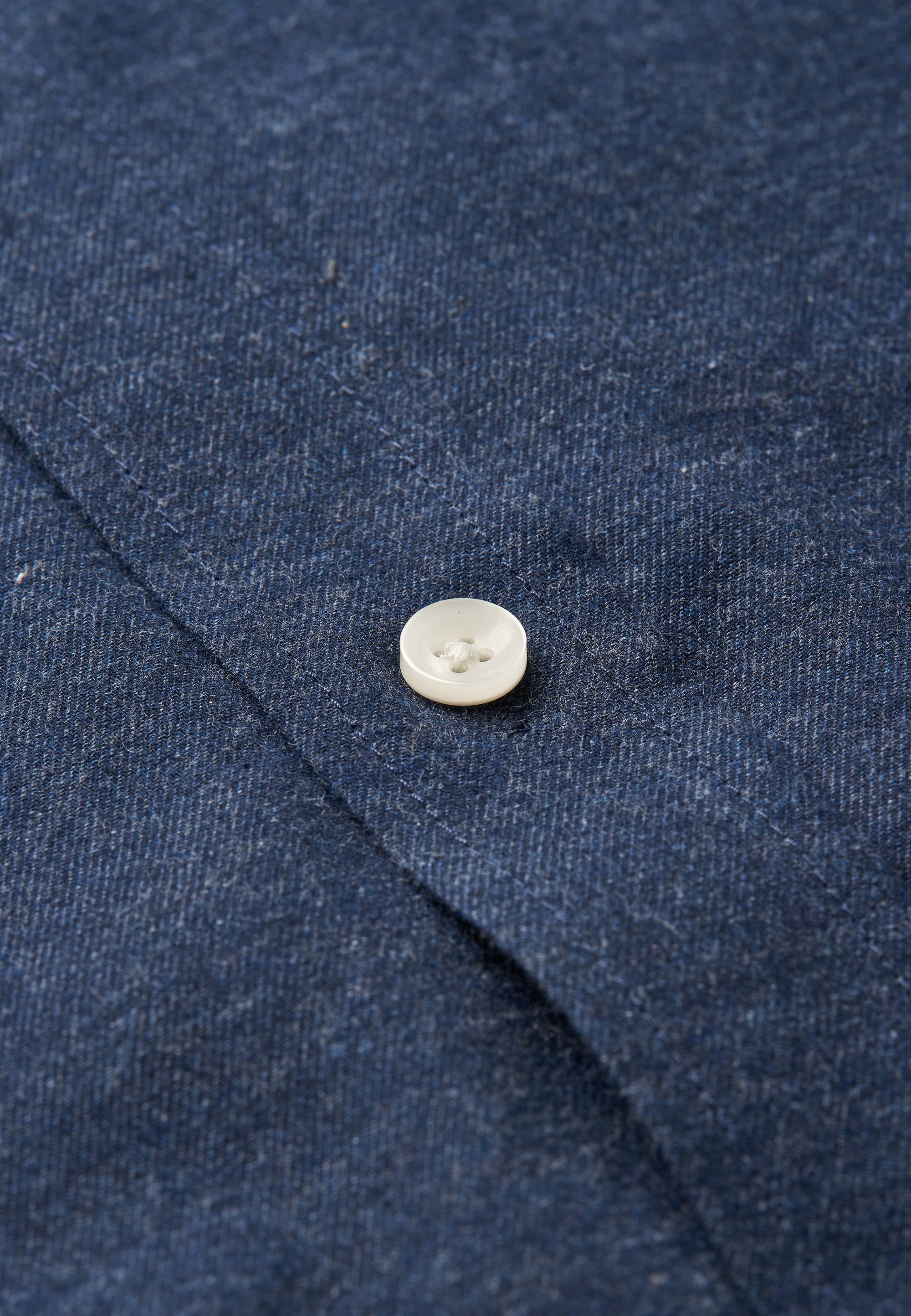 Classic Men's Cotton Melange Shirt – Navy
