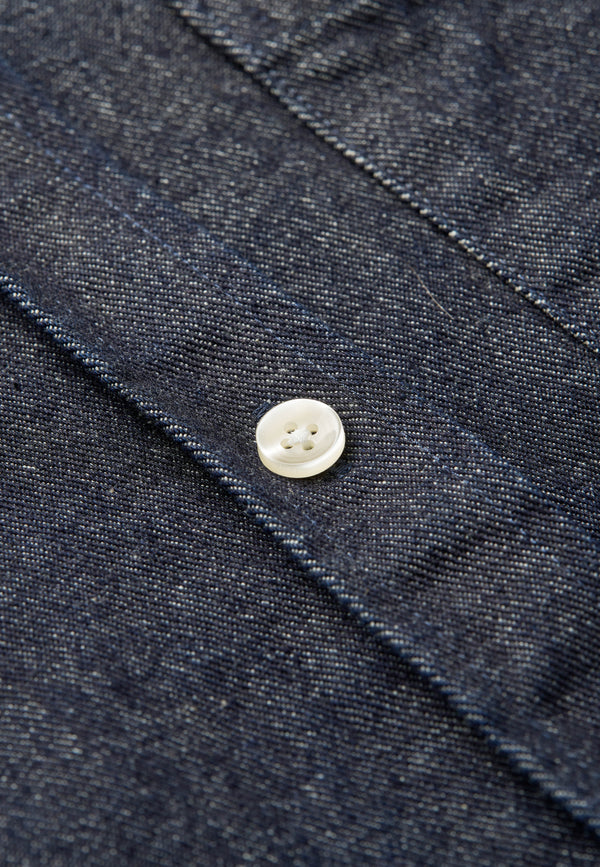 Classic Women’s Denim Shirt in 100% Cotton – Dark