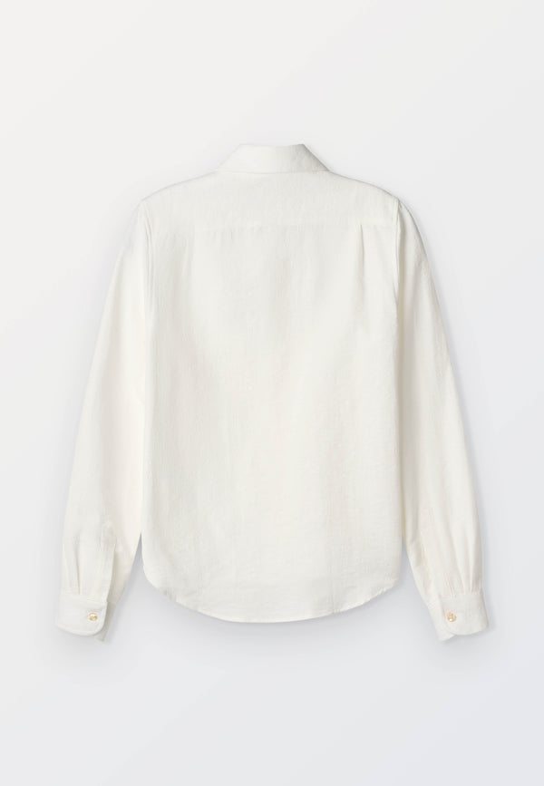 Classic Women’s Jacquard Shirt – White