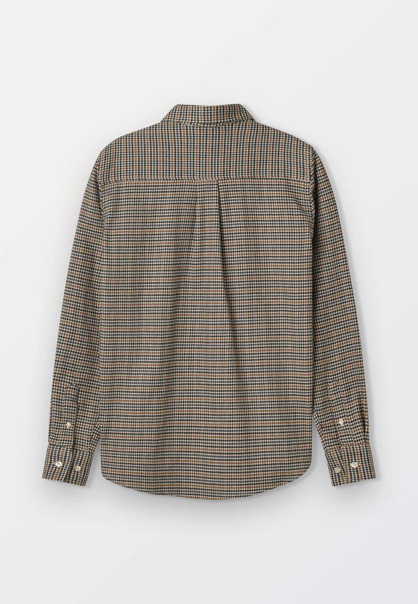 Dark Mini Check Men’s Flannel Shirt
