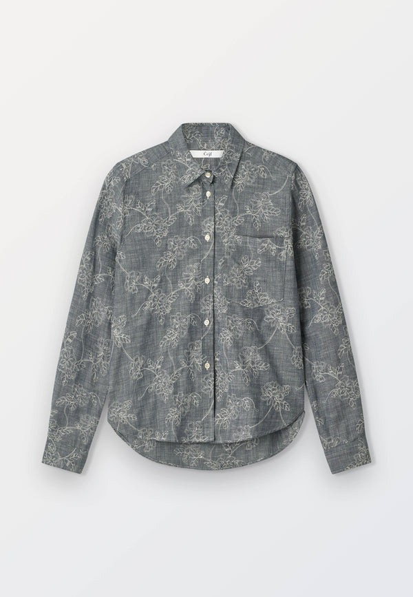 Embroidered Denim Women’s Shirt