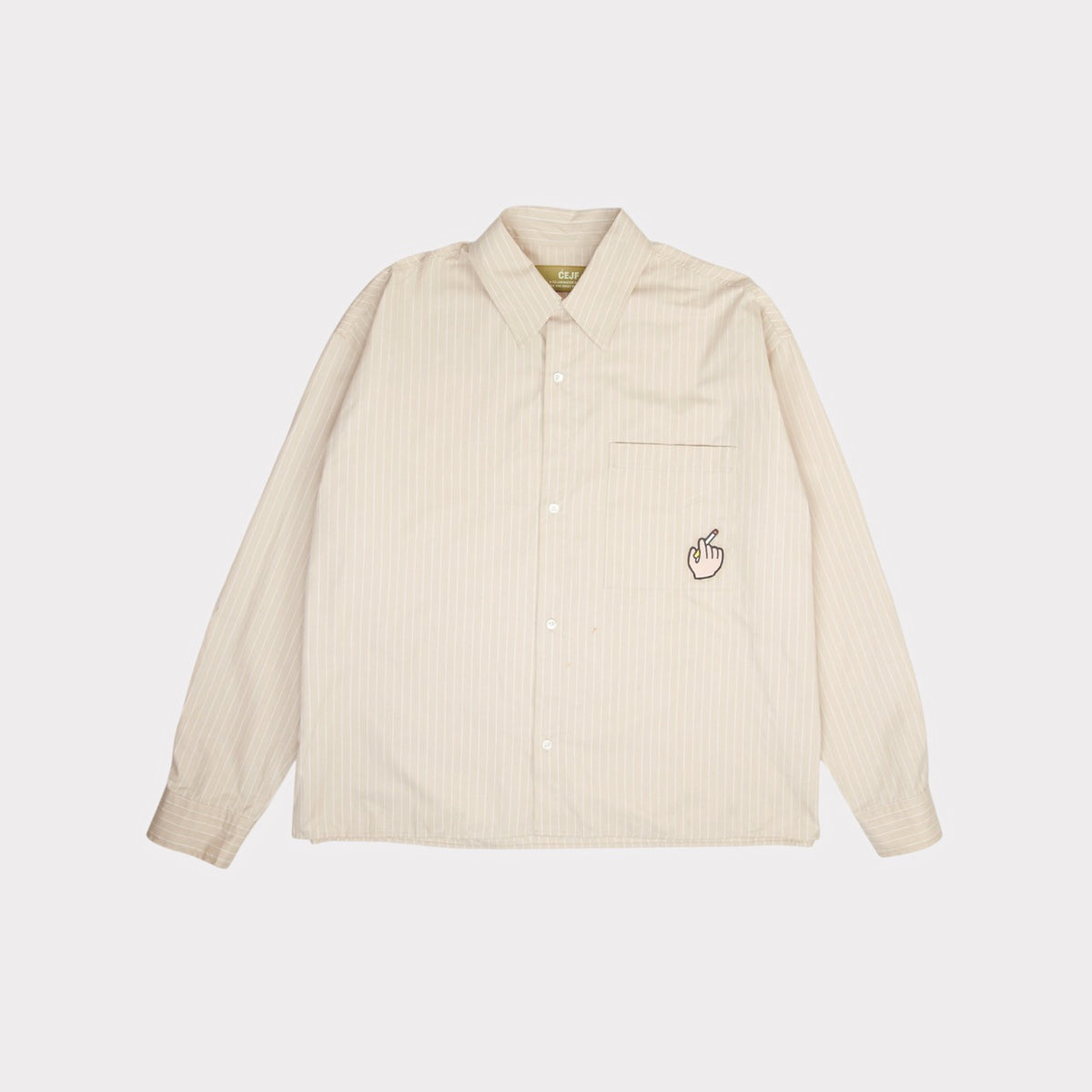 Polako BB Poplin Shirt – Sand Stripe