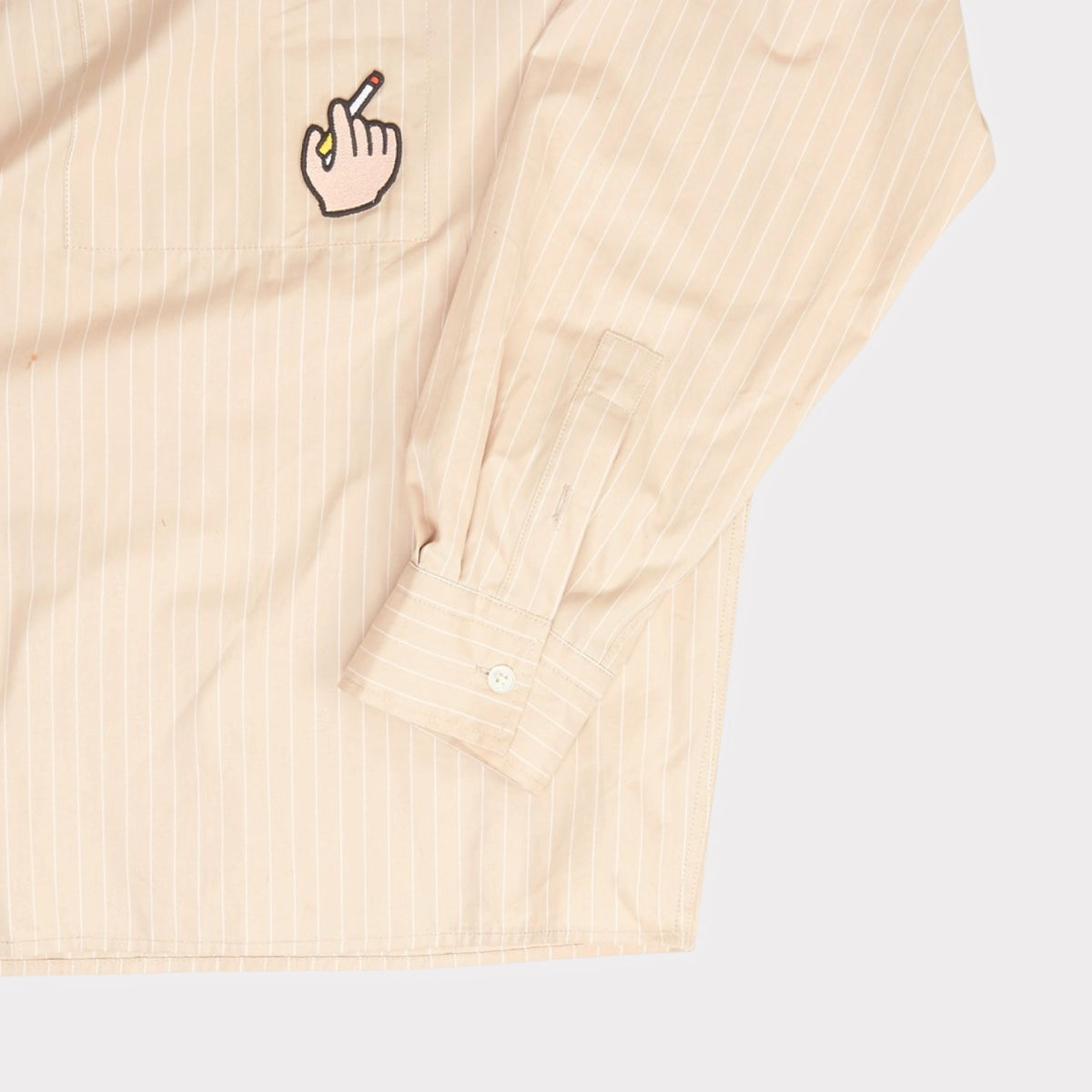 Polako BB Poplin Shirt – Sand Stripe