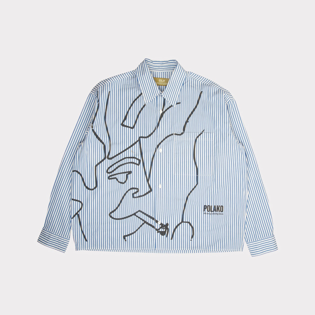 Polako BB Poplin Shirt – Blue Stripe
