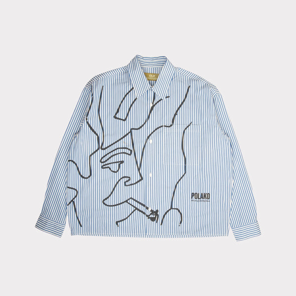 Polako BB Poplin Shirt – Blue Stripe