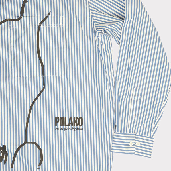 Polako BB Poplin Shirt – Blue Stripe
