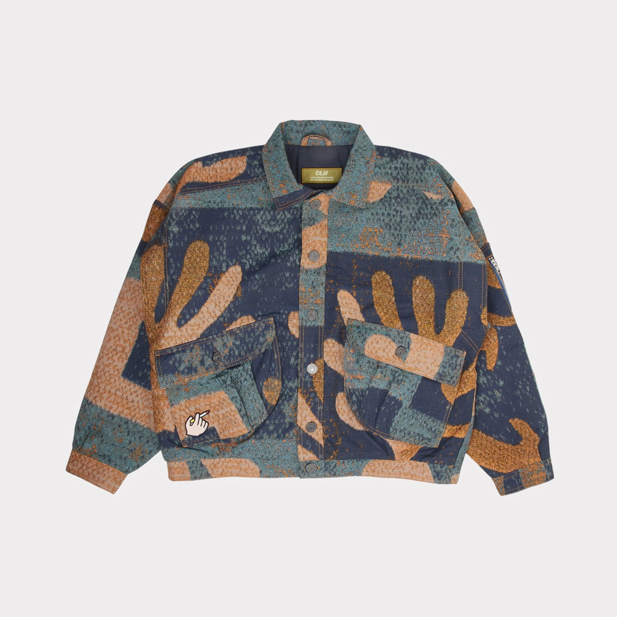 Polako Jacquard Jacket – Blue