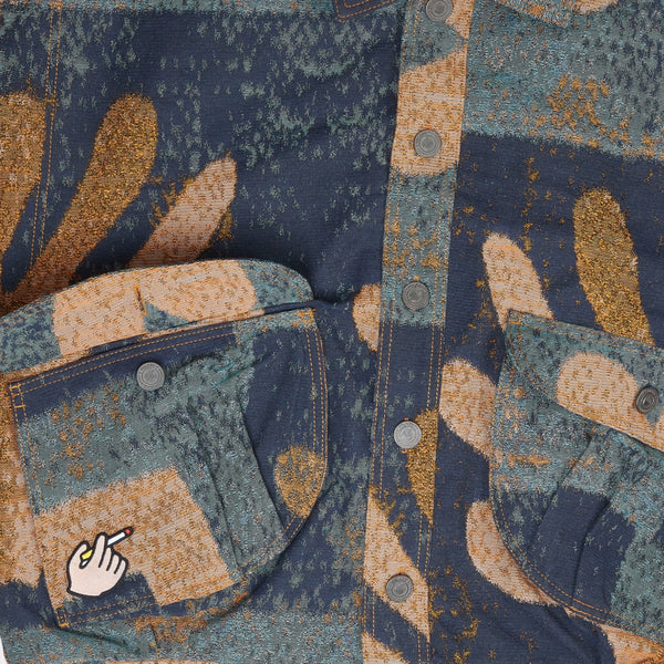 Polako Jacquard Jacket – Blue