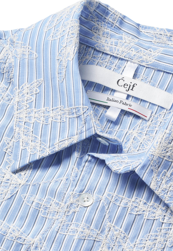 Favig Mens Shirt - Flower Embroidery