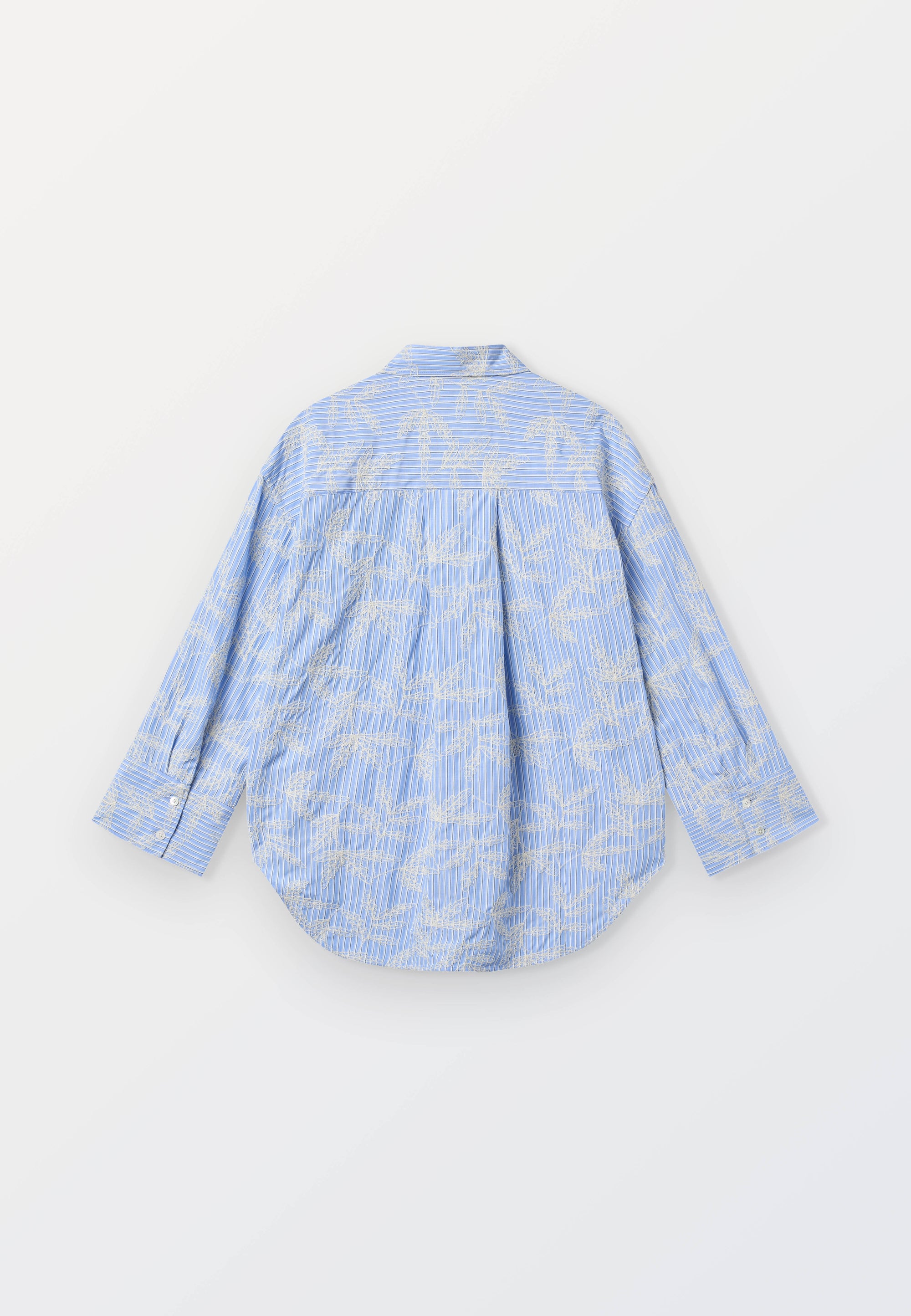Favig Oversized Women Shirt - Flower Embroidery