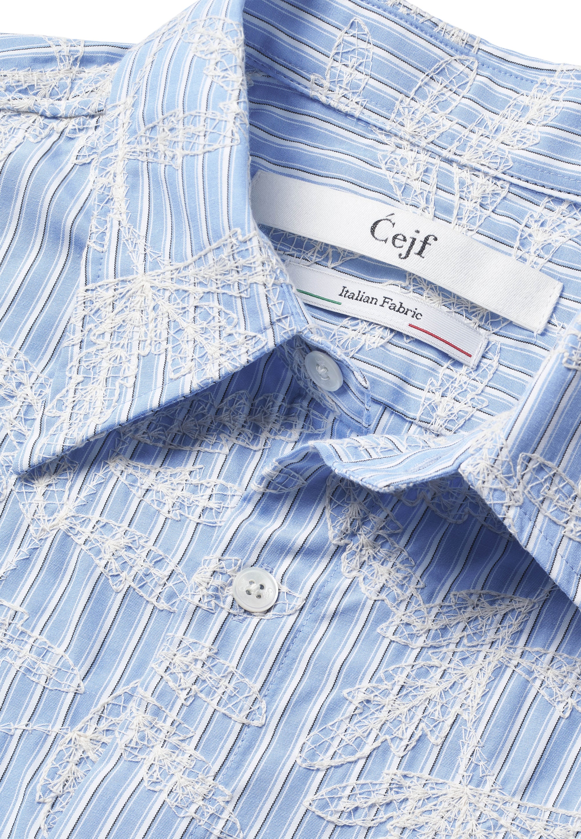 Favig Short Sleeve Shirt - Flower Embroidery