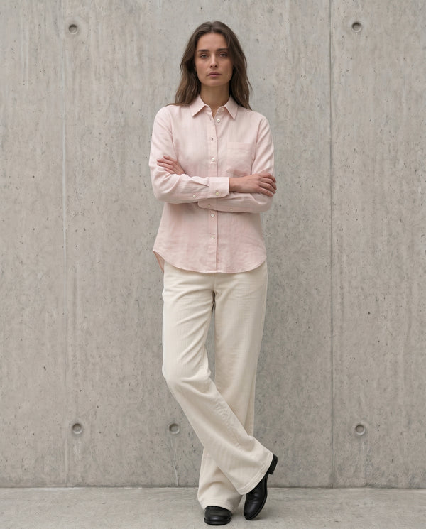 Cejf Ladies Classic Shirt - Jason Linen Pink
