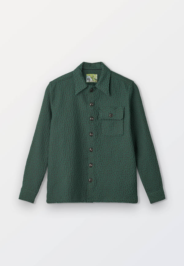 Green Jacquard Men’s Overshirt