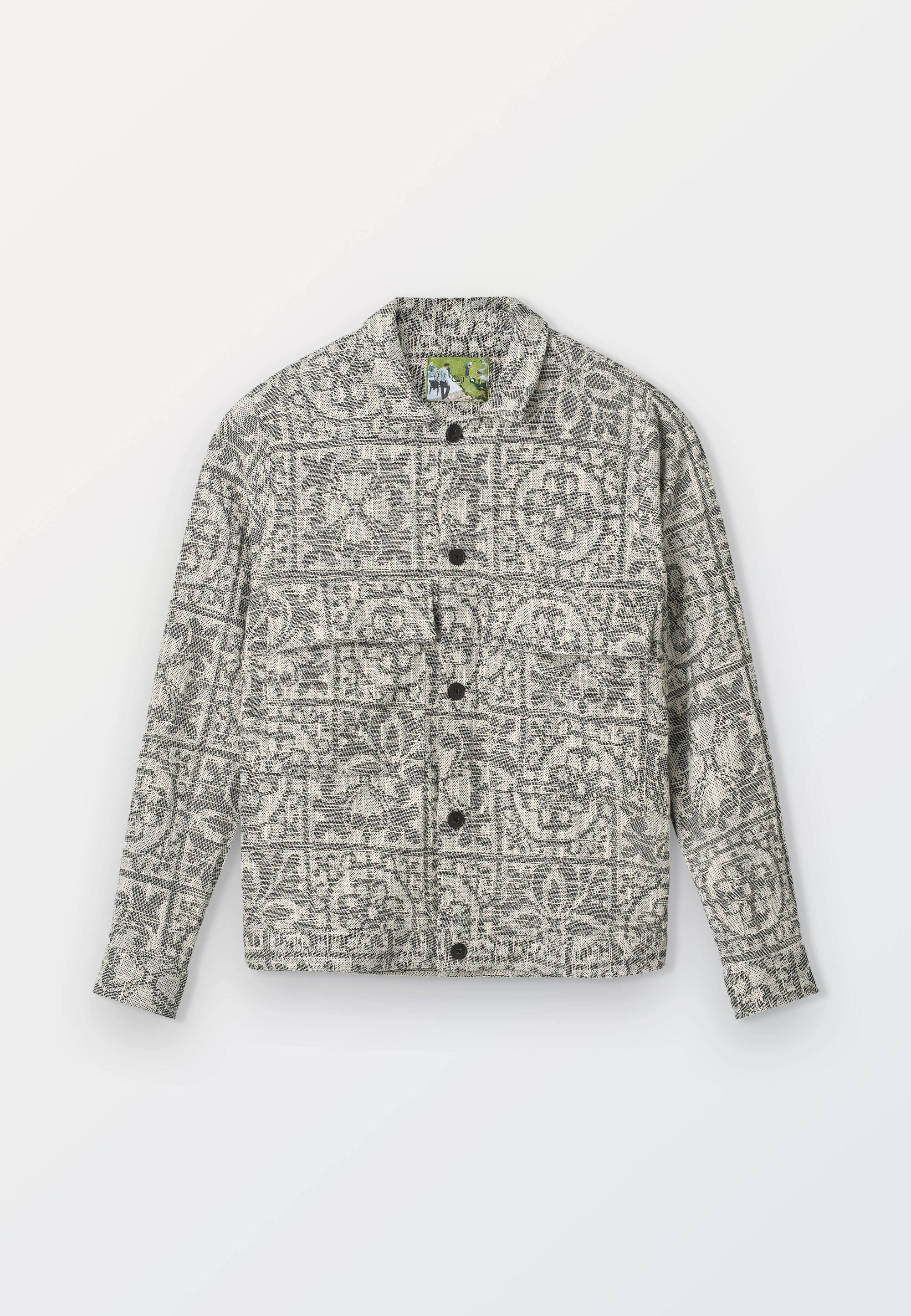 Grey Jacquard Men’s Overshirt