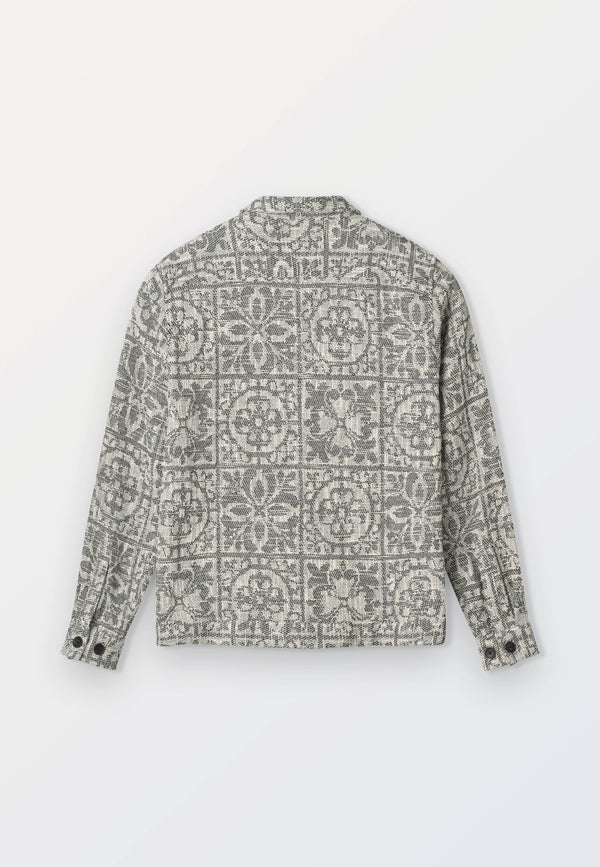 Grey Jacquard Men’s Overshirt