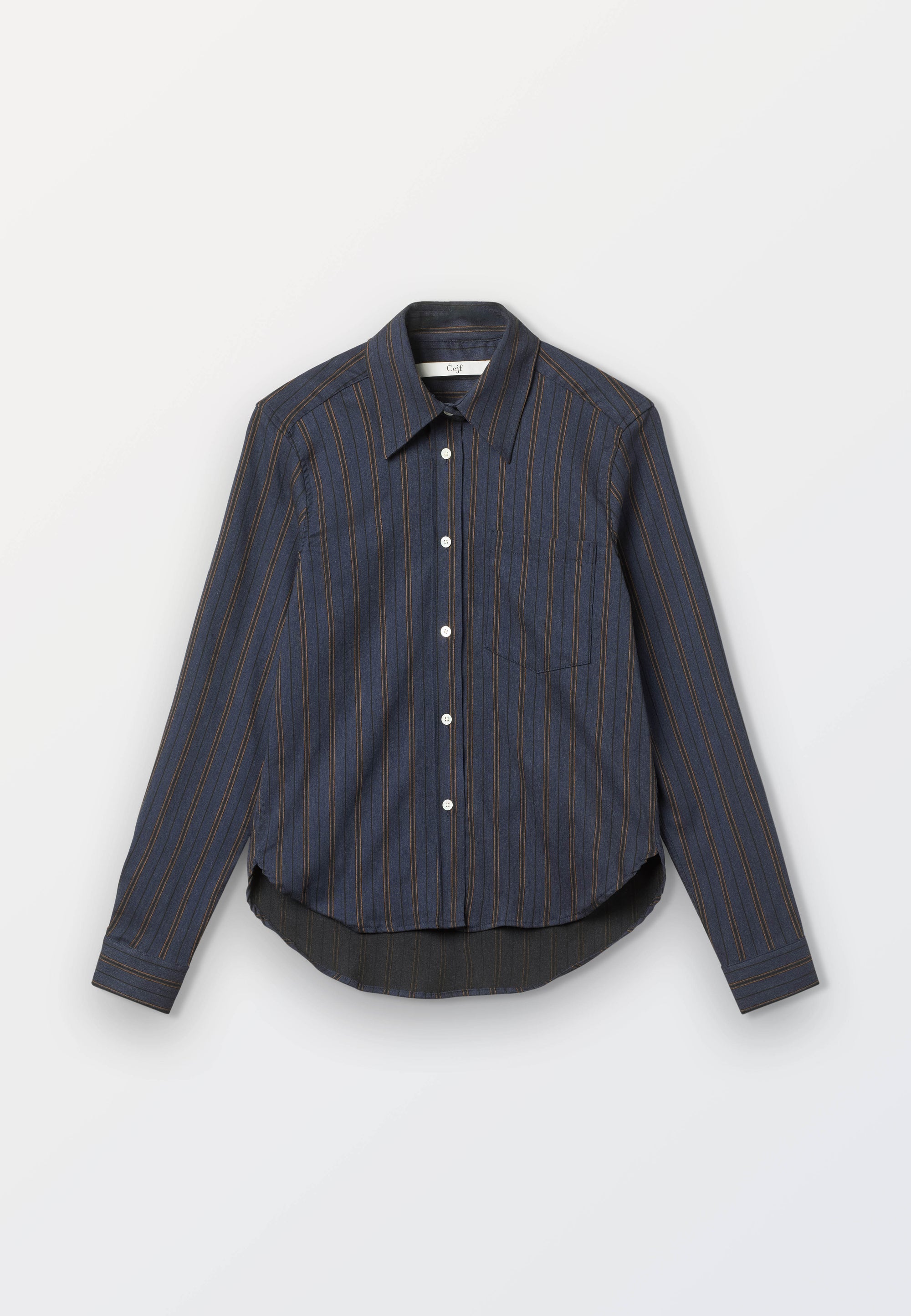 Ladies Classic Navy Stripe Shirt