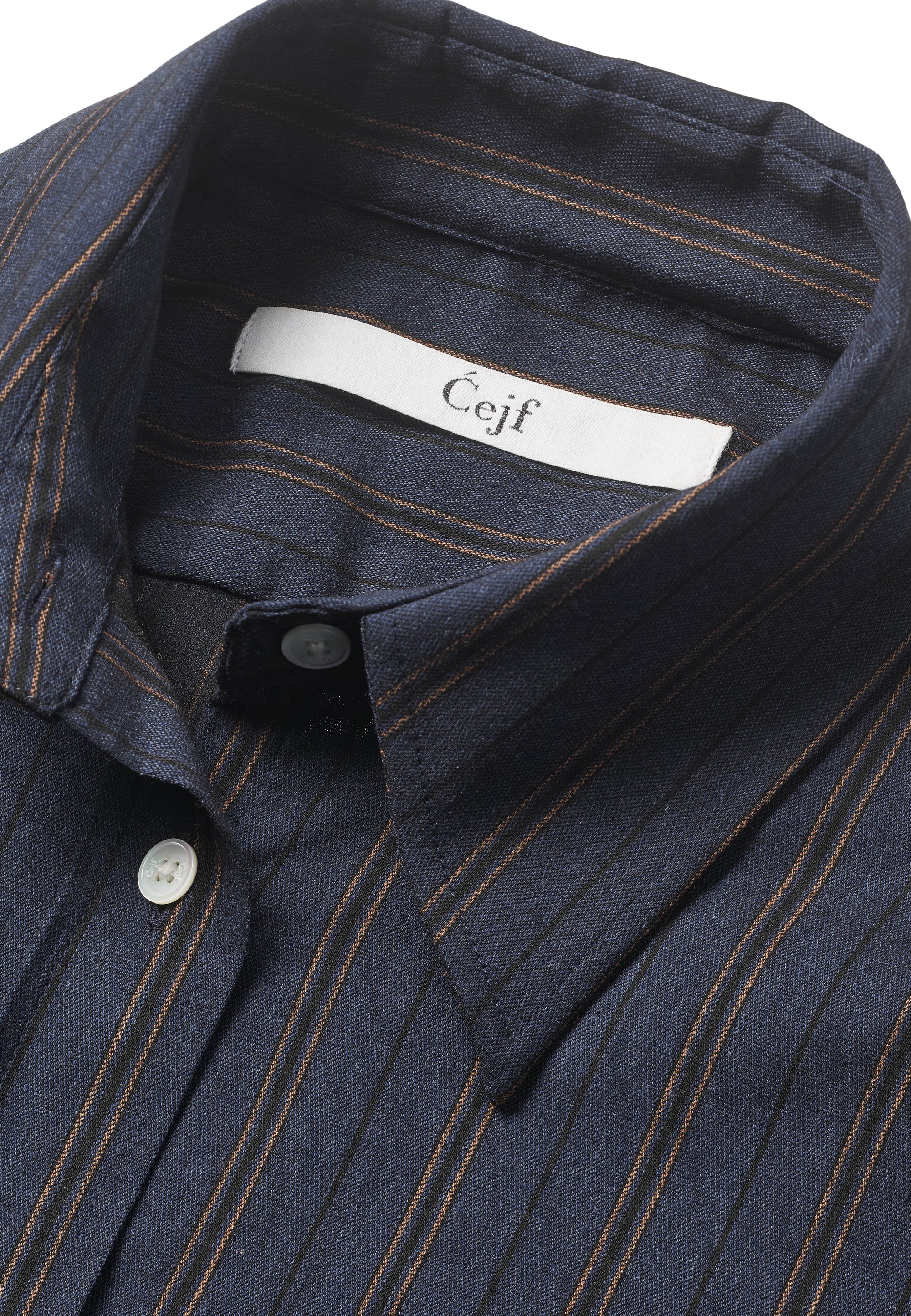 Ladies Classic Navy Stripe Shirt