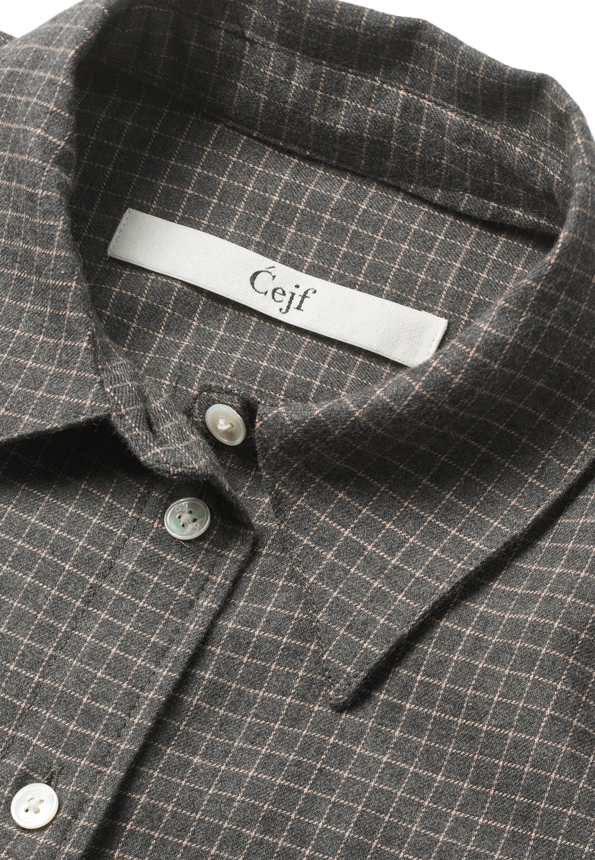Ladies Grey Check Cropped Shirt