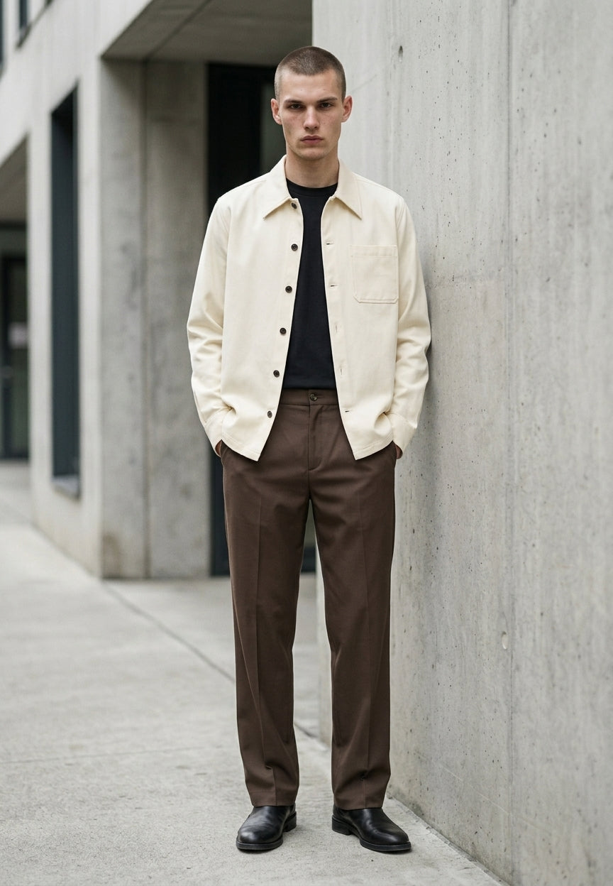 Cejf Pocket Overshirt Mens - Off-White Twill