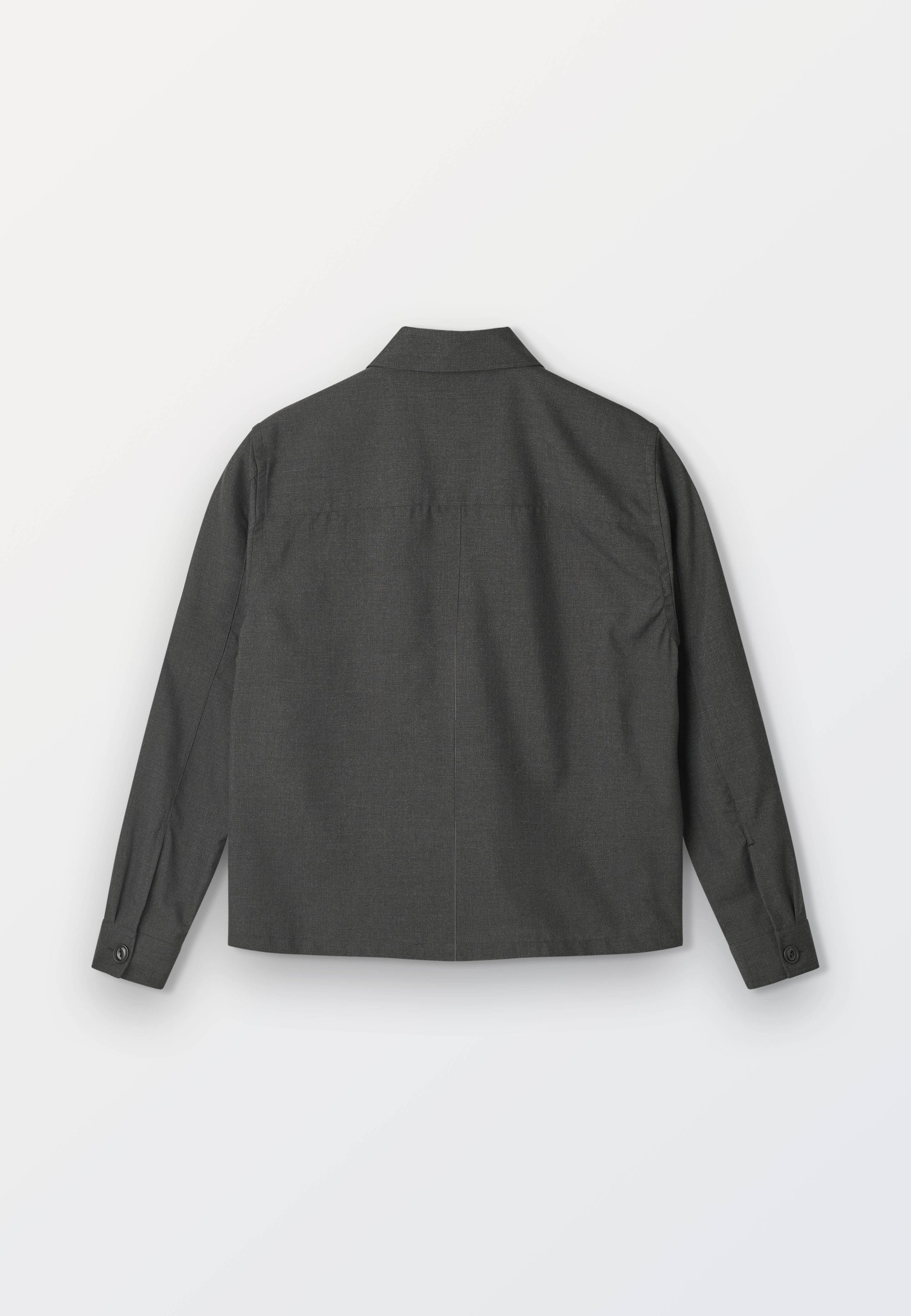 Men’s 2-Way Zipper Twill Jacket - Grey