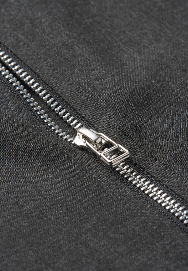 Men’s 2-Way Zipper Twill Jacket - Grey