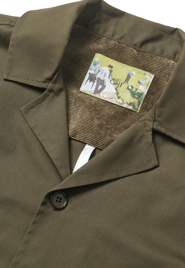 Mens Overshirt - Army Green