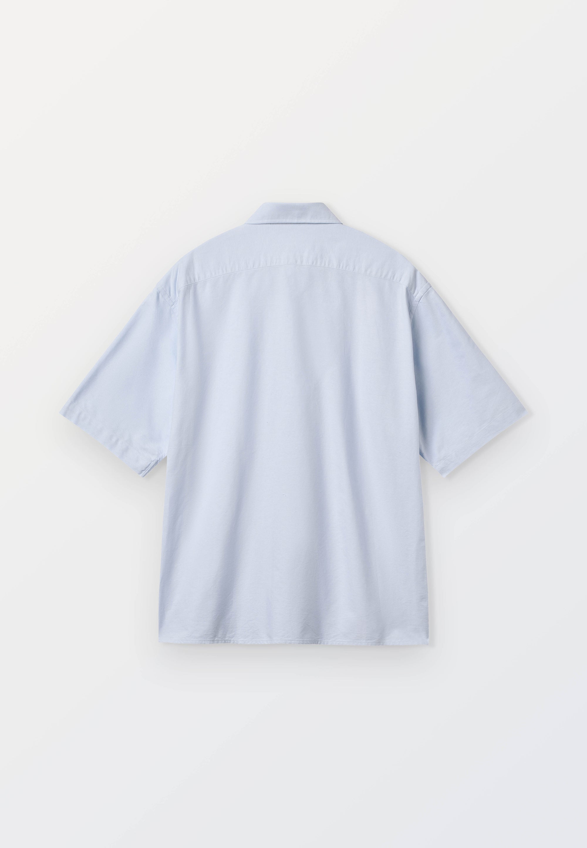 Mens Oxford Patch SS Shirt - Light Blue