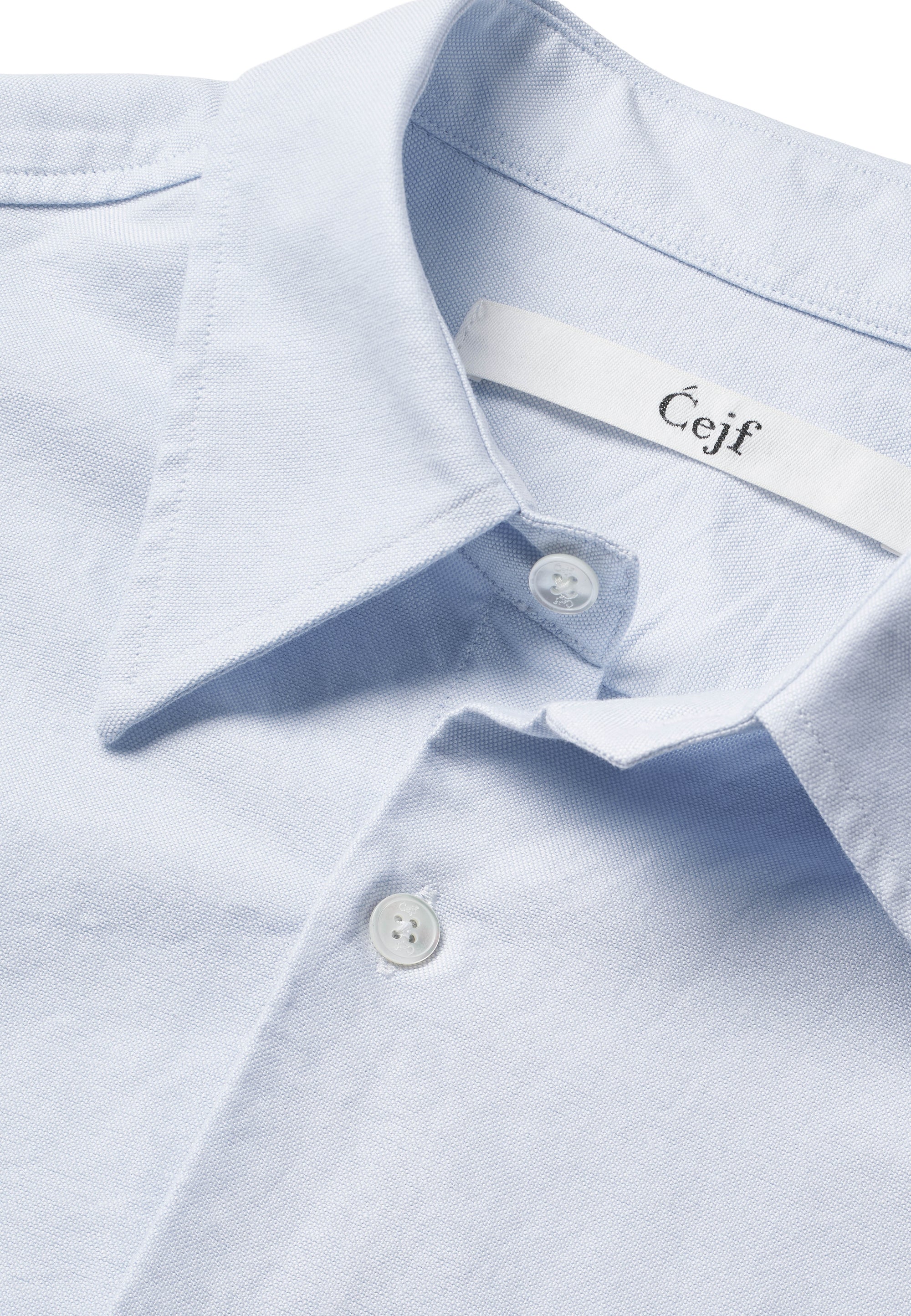 Mens Oxford Patch SS Shirt - Light Blue