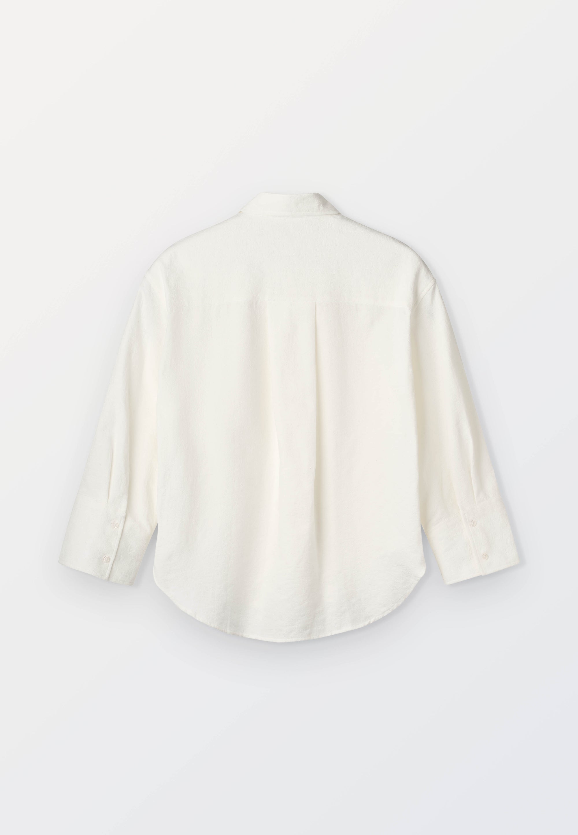 Oversized Women’s Jacquard Shirt – White